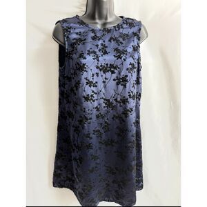 Vintage Hana Royal Blue Velvet Tunic Top Size L Sakura Retro Acetate Formal